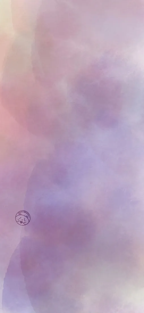粉紫柔化晕染渐变背景，左下角带有极小的简笔小图案。