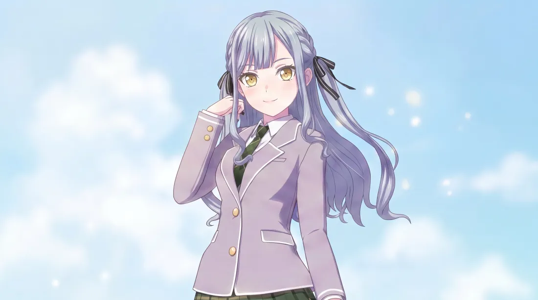 4k长发壁纸 - 校服 - 银发 - 少女「哲风壁纸」