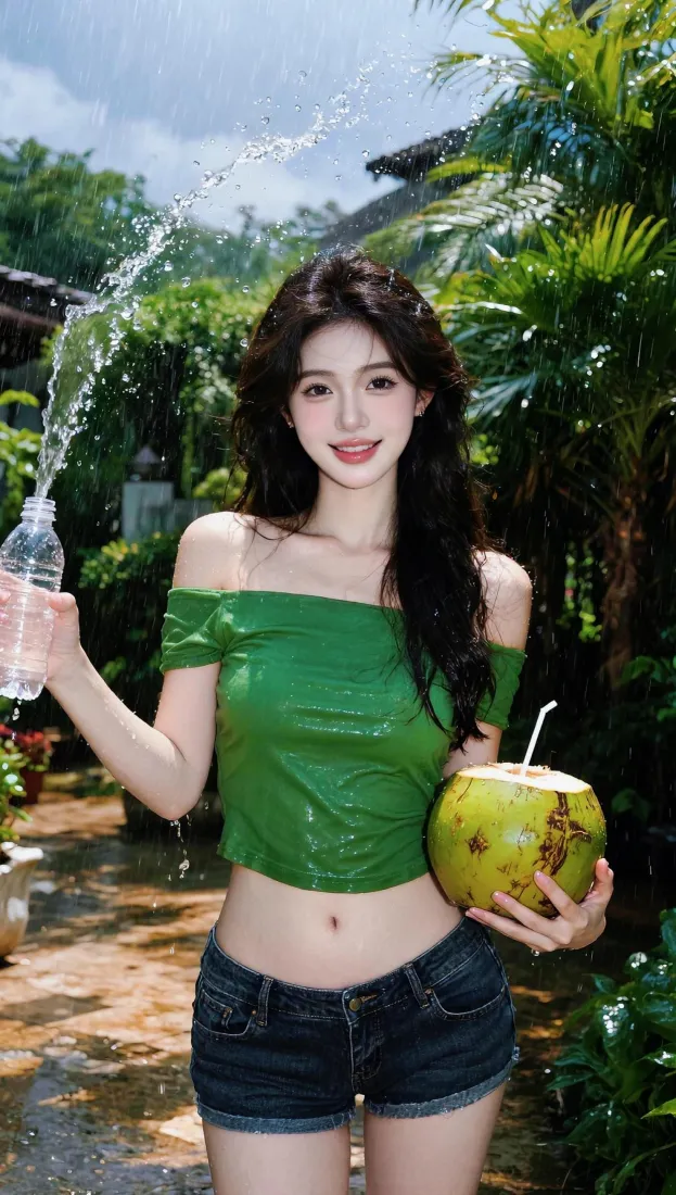 甜酷美女手机壁纸|户外绿植椰子背景图片 - 夏日清新氛围「哲风壁纸」 甜酷美女手机壁纸|户外绿植椰子背景图片 - 夏日清新氛围「哲风壁纸」