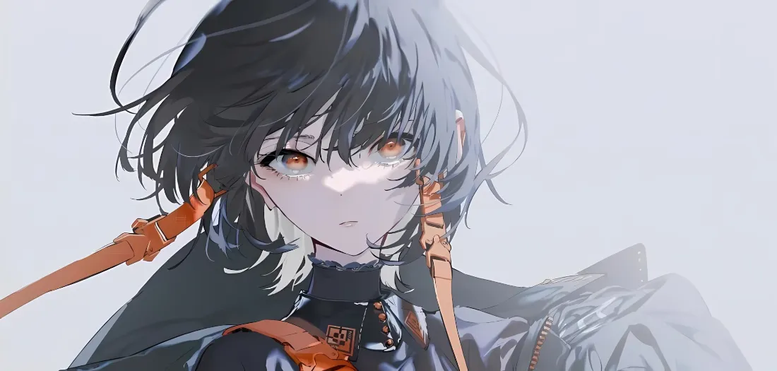 2k黑短发橙瞳少女壁纸|二次元插画背景图片 - 清新简约风格「哲风壁纸」 2k黑短发橙瞳少女壁纸|二次元插画背景图片 - 清新简约风格「哲风壁纸」
