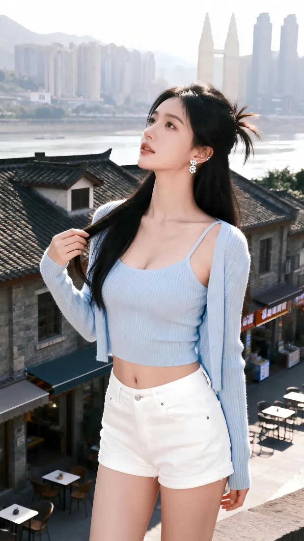 气质美女手机壁纸|临江古街城市背景图片 - 清新时尚穿搭「哲风壁纸」 气质美女手机壁纸|临江古街城市背景图片 - 清新时尚穿搭「哲风壁纸」