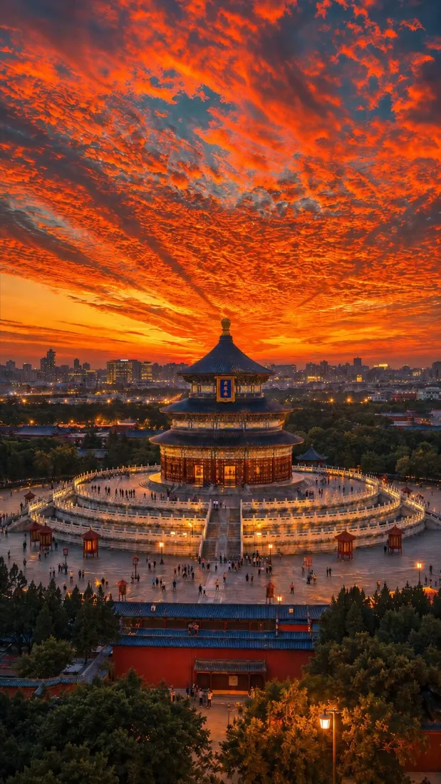 天坛手机壁纸|火烧云落日背景图片 - 北京城市风景「哲风壁纸」 天坛手机壁纸|火烧云落日背景图片 - 北京城市风景「哲风壁纸」