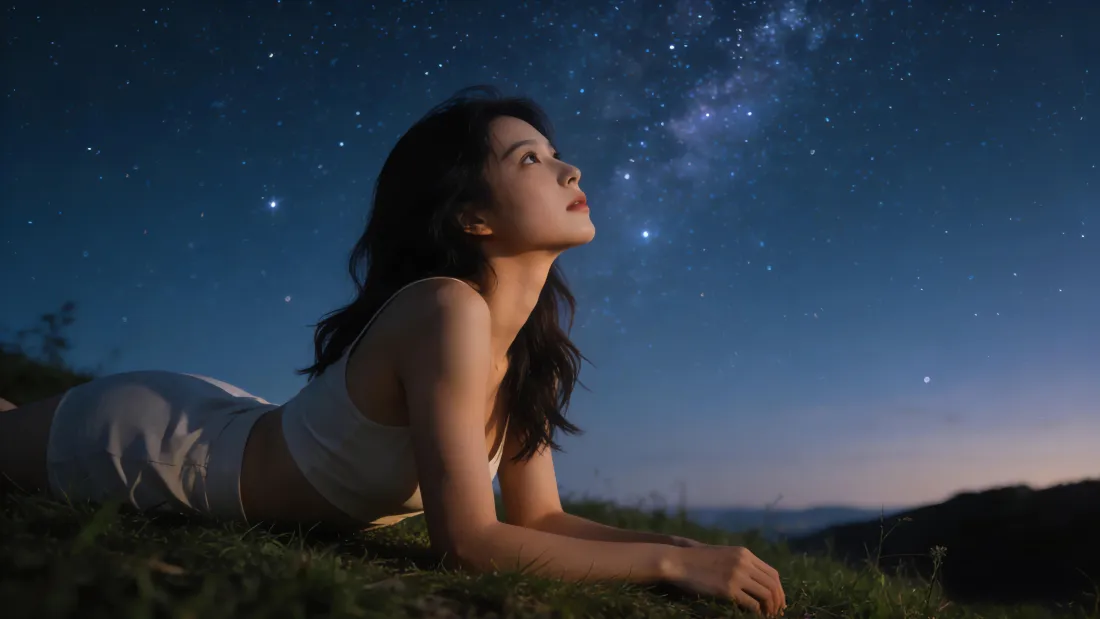 4k星空少女壁纸|草地夜景背景图片 - 氛围感治愈户外写真「哲风壁纸」 4k星空少女壁纸|草地夜景背景图片 - 氛围感治愈户外写真「哲风壁纸」