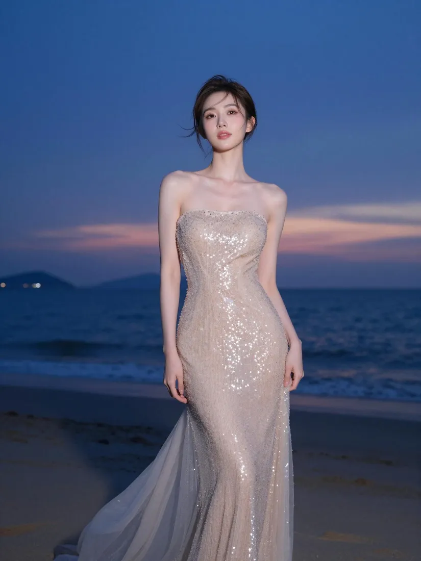 抹胸礼服美女手机壁纸|海边日落背景图片 - 氛围感写真「哲风壁纸」 抹胸礼服美女手机壁纸|海边日落背景图片 - 氛围感写真「哲风壁纸」