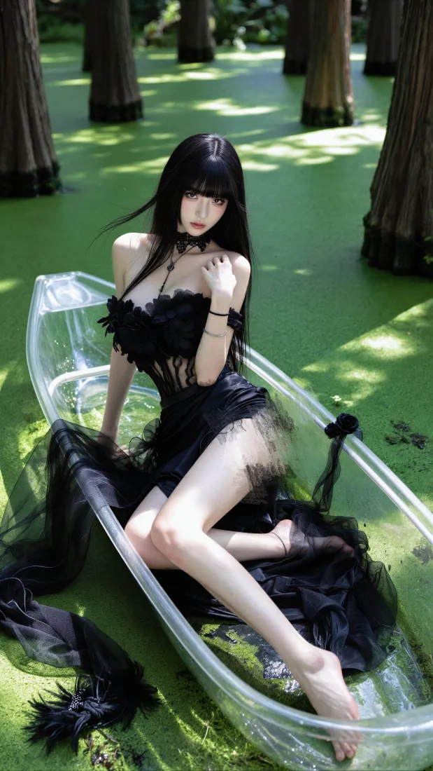 黑长直美女手机壁纸|林间绿水背景图片 - 小船氛围感写真「哲风壁纸」 黑长直美女手机壁纸|林间绿水背景图片 - 小船氛围感写真「哲风壁纸」