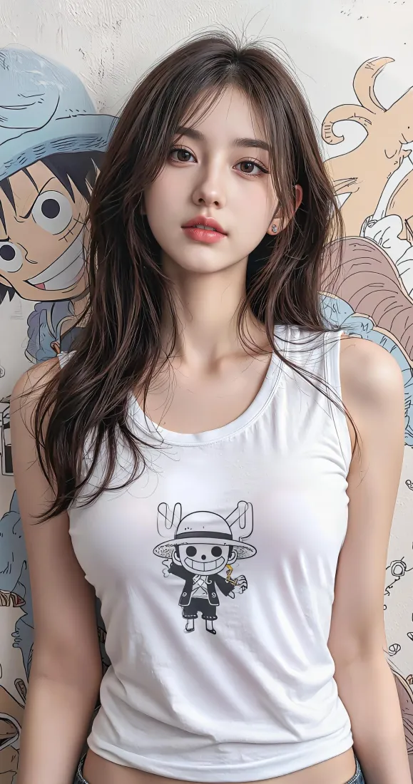 长发美女手机壁纸|白背心乔巴印花背景图片 - 海贼王涂鸦墙「哲风壁纸」 长发美女手机壁纸|白背心乔巴印花背景图片 - 海贼王涂鸦墙「哲风壁纸」