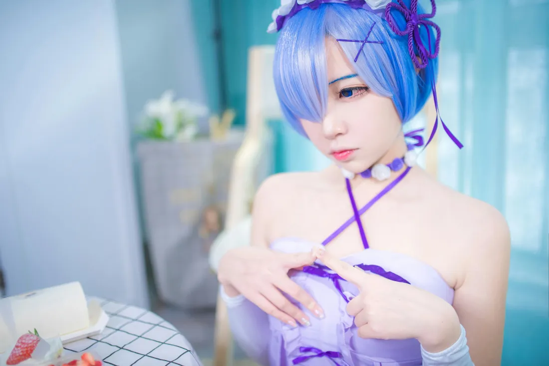 6k蕾姆壁纸|二佐Nisa cos居家背景图片 - 紫色睡衣写真「哲风壁纸」 6k蕾姆壁纸|二佐Nisa cos居家背景图片 - 紫色睡衣写真「哲风壁纸」