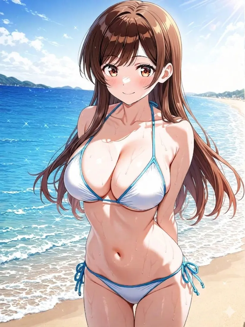 水原千鹤手机壁纸|海边泳装背景图片 - 租借女友动漫「哲风壁纸」 水原千鹤手机壁纸|海边泳装背景图片 - 租借女友动漫「哲风壁纸」
