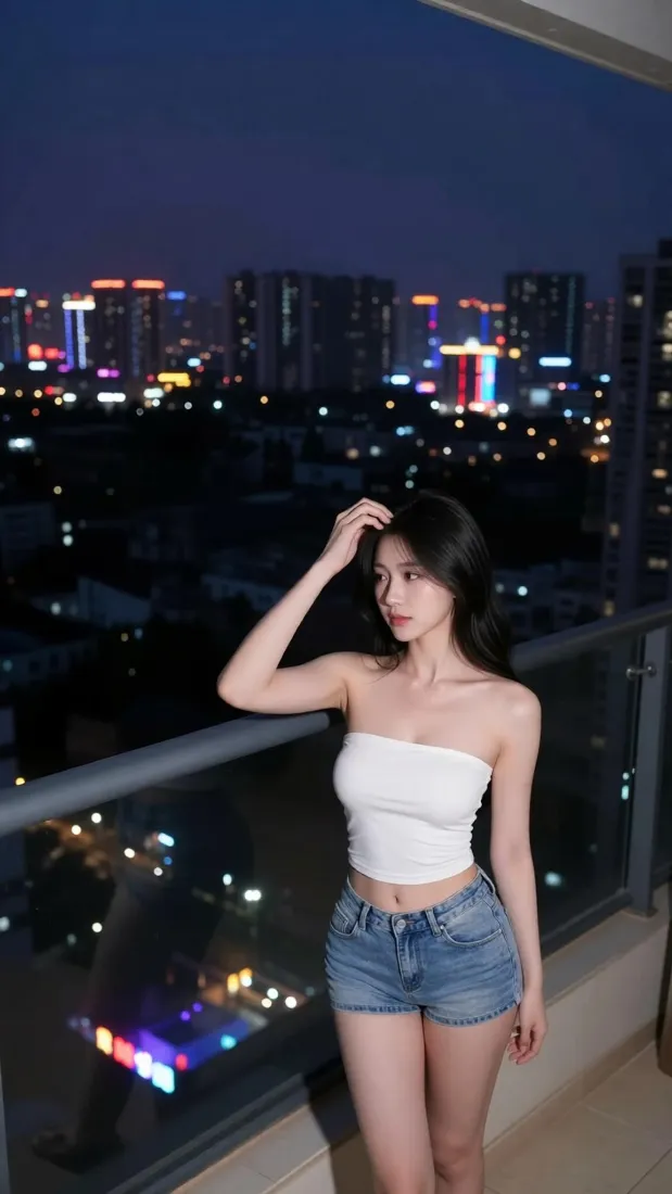 气质美女手机壁纸|城市夜景阳台背景图片 - 简约穿搭「哲风壁纸」 气质美女手机壁纸|城市夜景阳台背景图片 - 简约穿搭「哲风壁纸」