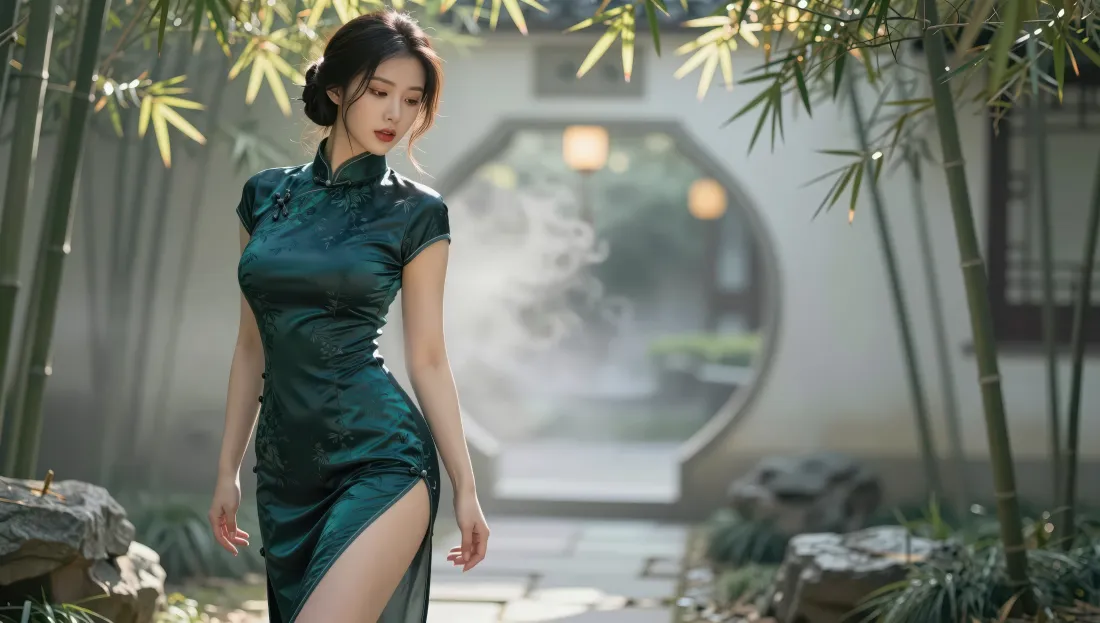 4k旗袍美女壁纸|江南竹林背景图片 - 国风性感写真「哲风壁纸」 4k旗袍美女壁纸|江南竹林背景图片 - 国风性感写真「哲风壁纸」
