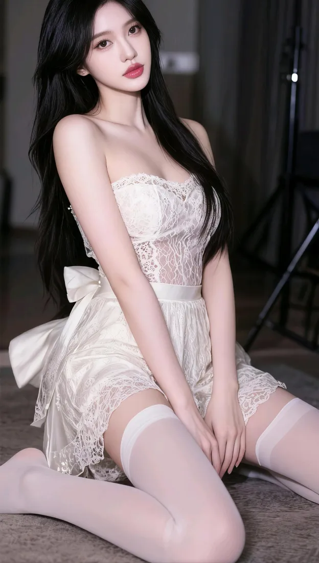 黑长直美女手机壁纸|白色蕾丝裙室内背景图片 - 白丝时尚写真「哲风壁纸」 黑长直美女手机壁纸|白色蕾丝裙室内背景图片 - 白丝时尚写真「哲风壁纸」