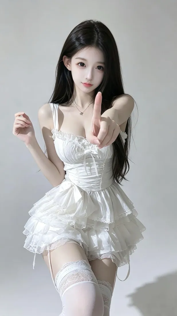 长发白裙美女手机壁纸|纯色简约背景图片 - 时尚氛围感人像「哲风壁纸」 长发白裙美女手机壁纸|纯色简约背景图片 - 时尚氛围感人像「哲风壁纸」
