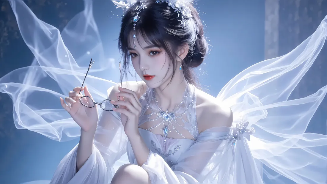 6k小舞壁纸｜斗罗大陆白纱背景图片 - 清冷仙气少女「哲风壁纸」