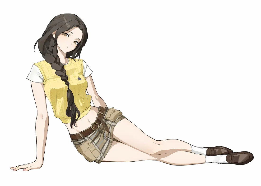 4k麻花辫漫画少女壁纸|纯白背景图片 - 休闲穿搭「哲风壁纸」 4k麻花辫漫画少女壁纸|纯白背景图片 - 休闲穿搭「哲风壁纸」