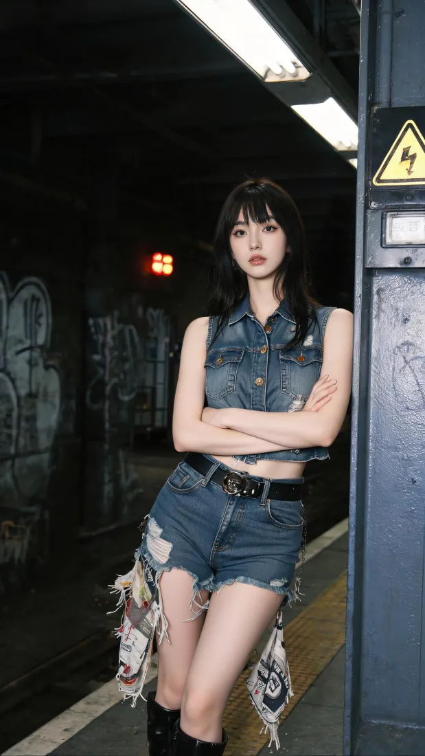 牛仔穿搭美女手机壁纸|地下车库背景图片 - 甜酷氛围感「哲风壁纸」 牛仔穿搭美女手机壁纸|地下车库背景图片 - 甜酷氛围感「哲风壁纸」