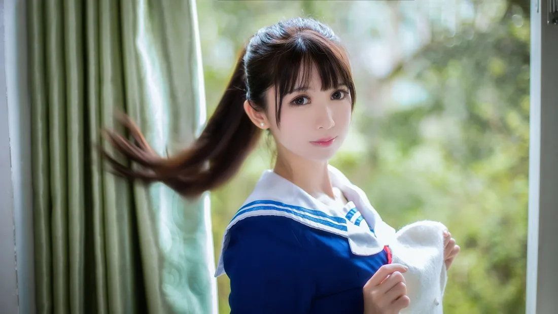 6k鳗鱼霏儿cos加藤惠壁纸|蓝色jk窗边背景图片 - 日系少女「哲风壁纸」 6k鳗鱼霏儿cos加藤惠壁纸|蓝色jk窗边背景图片 - 日系少女「哲风壁纸」