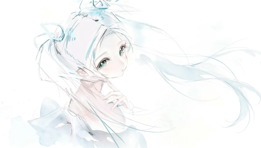 2k双马尾少女壁纸|蓝白清新背景图片 - 萌系二次元插画「哲风壁纸」 2k双马尾少女壁纸|蓝白清新背景图片 - 萌系二次元插画「哲风壁纸」