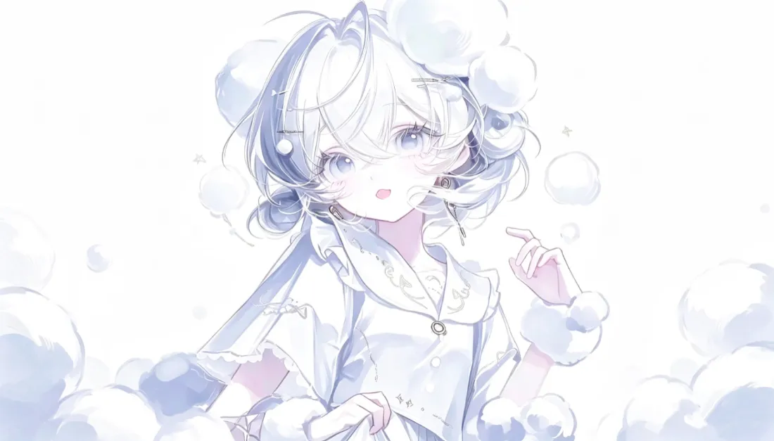 2k蓝白萌少女壁纸|毛茸茸二次元背景图片 - 软萌清新插画「哲风壁纸」 2k蓝白萌少女壁纸|毛茸茸二次元背景图片 - 软萌清新插画「哲风壁纸」