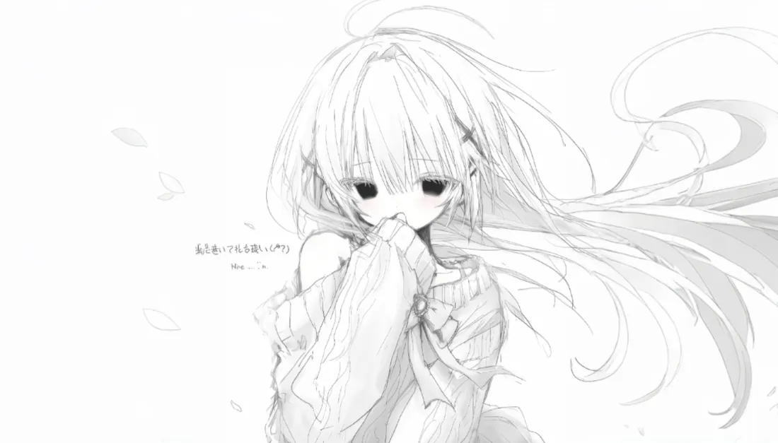 2k二次元宅系少女壁纸|黑白线条背景图片 - 纯白简约风「哲风壁纸」 2k二次元宅系少女壁纸|黑白线条背景图片 - 纯白简约风「哲风壁纸」