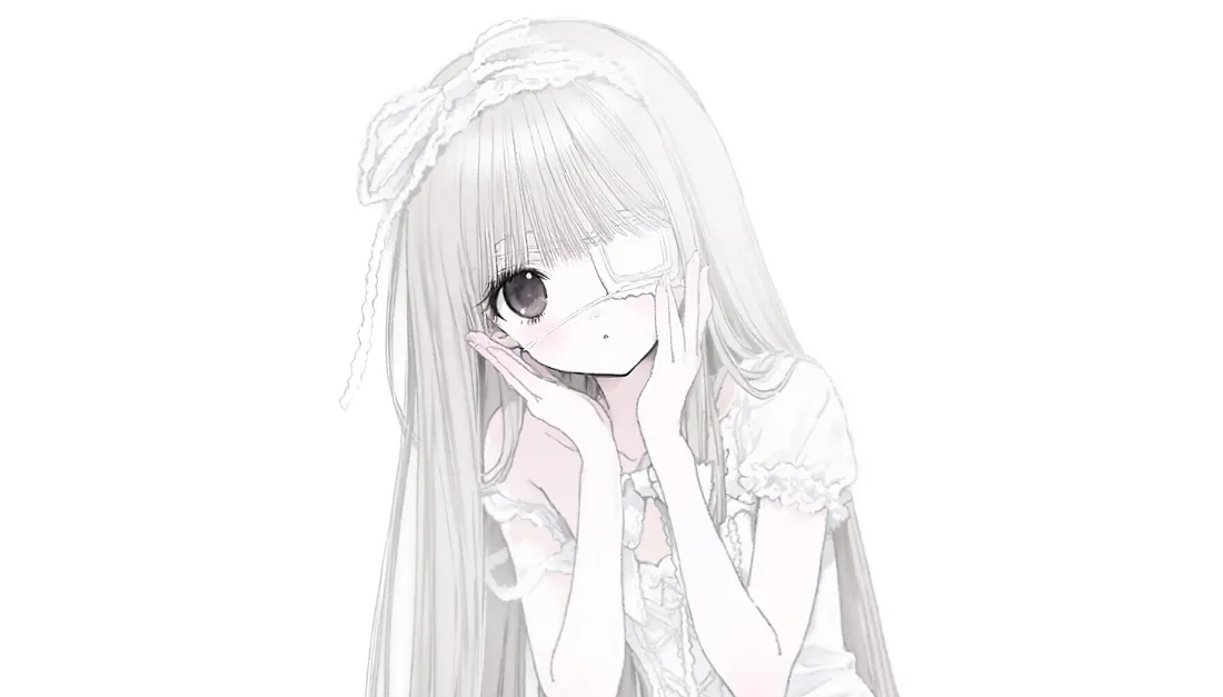 2k眼罩银发少女壁纸|纯白背景图片 - 二次元萌系插画「哲风壁纸」 2k眼罩银发少女壁纸|纯白背景图片 - 二次元萌系插画「哲风壁纸」