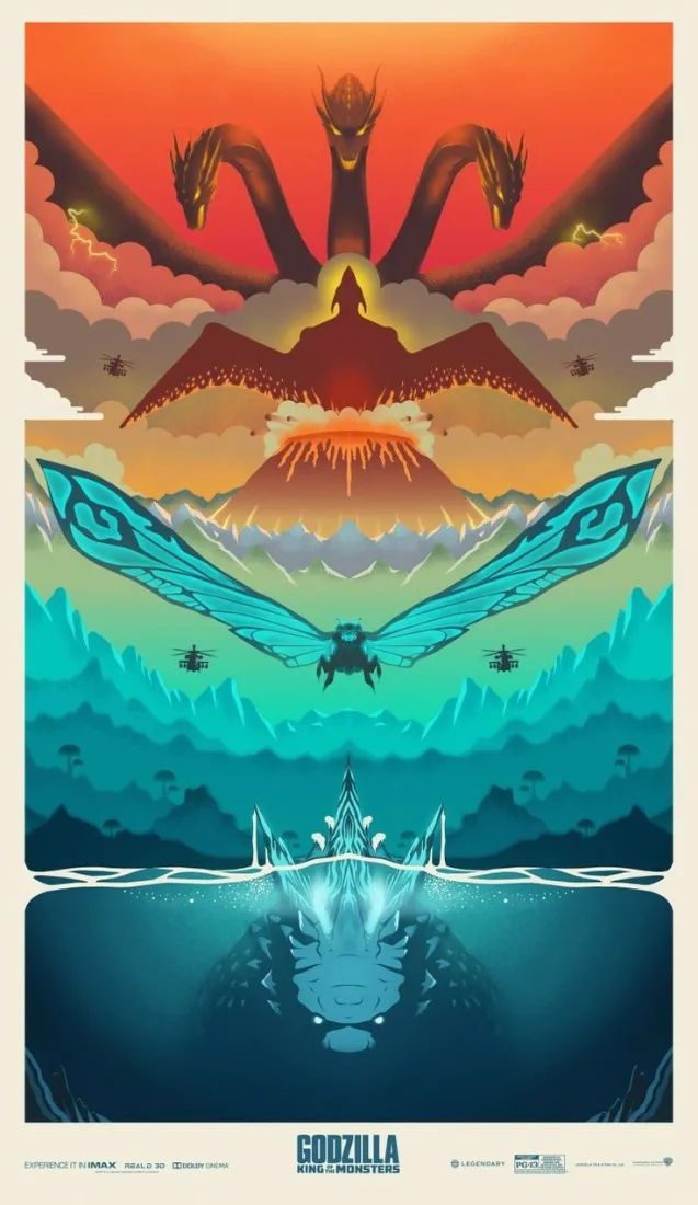哥斯拉手机壁纸|怪兽宇宙火山海洋背景图片 - 复古手绘插画「哲风壁纸」 哥斯拉手机壁纸|怪兽宇宙火山海洋背景图片 - 复古手绘插画「哲风壁纸」