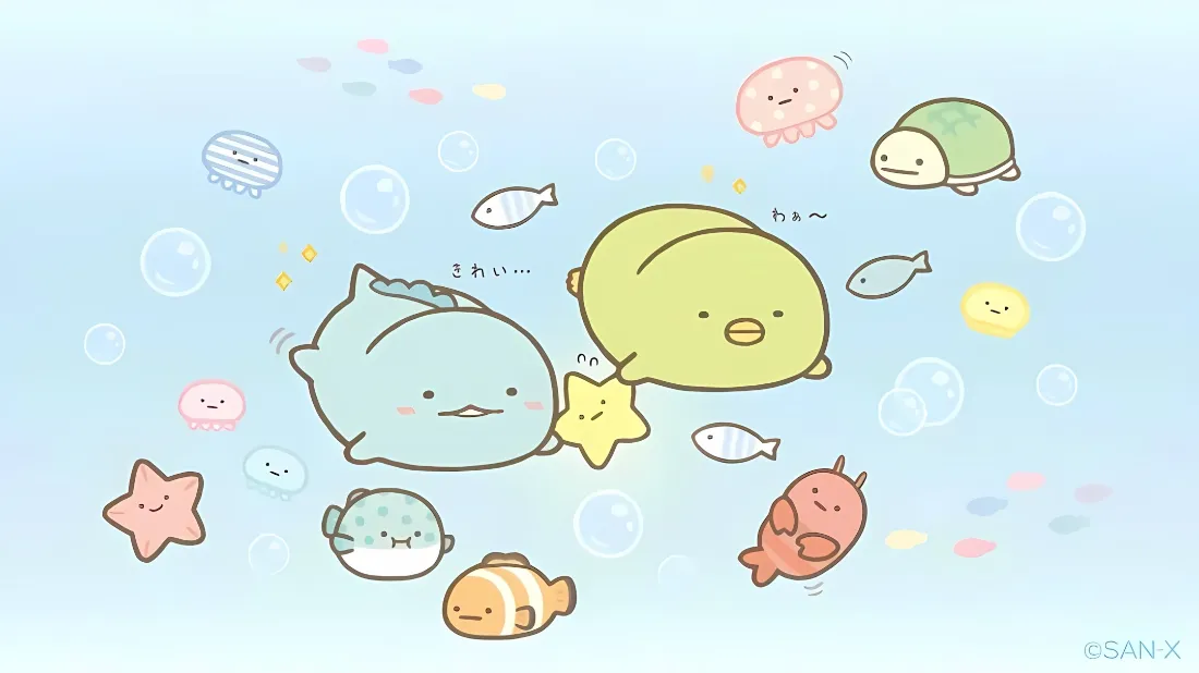 2k角落生物壁纸|浅蓝海洋背景图片 - 软萌治愈可爱卡通「哲风壁纸」 2k角落生物壁纸|浅蓝海洋背景图片 - 软萌治愈可爱卡通「哲风壁纸」