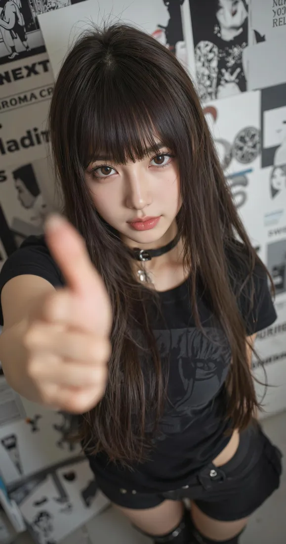 甜酷长发少女手机壁纸|海报墙背景图片 - 竖大拇指时尚写真「哲风壁纸」 甜酷长发少女手机壁纸|海报墙背景图片 - 竖大拇指时尚写真「哲风壁纸」