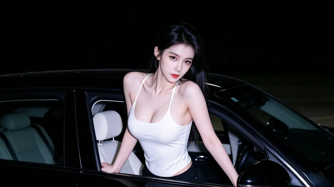 3k长发美女壁纸｜车内氛围感背景图片 - 时尚写真「哲风壁纸」