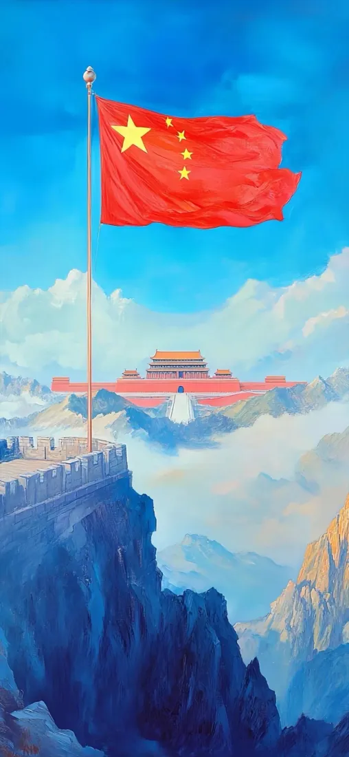 五星红旗手机壁纸|长城天安门云海背景图片 - 中国红爱国「哲风壁纸」 五星红旗手机壁纸|长城天安门云海背景图片 - 中国红爱国「哲风壁纸」