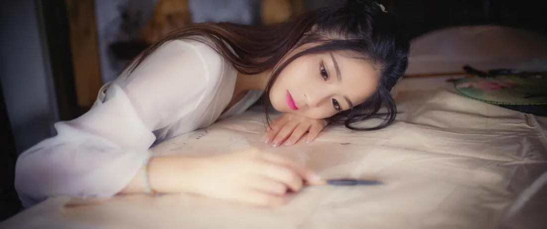 3k古装美女壁纸｜白衣古风背景图片 - 温柔氛围感人像「哲风壁纸」