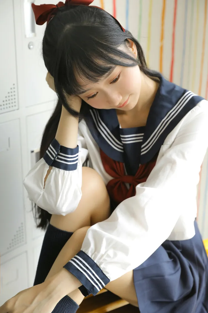 木绵绵OwO手机壁纸｜水手服少女背景图片 - 校园日系人像「哲风壁纸」