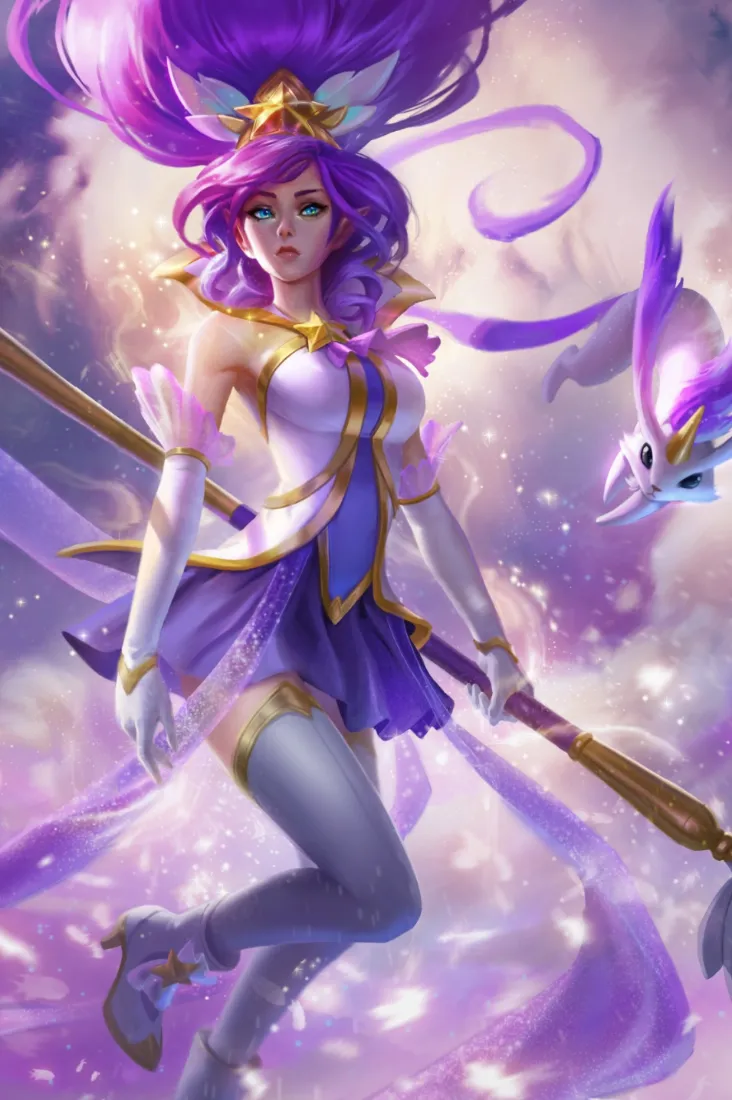 星之守护者迦娜手机壁纸｜英雄联盟游戏背景图片 - 魔法少女「哲风壁纸」