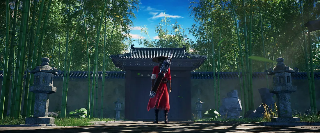 4k李星云壁纸|竹林古建背景图片 - 红衣武侠背影「哲风壁纸」 4k李星云壁纸|竹林古建背景图片 - 红衣武侠背影「哲风壁纸」