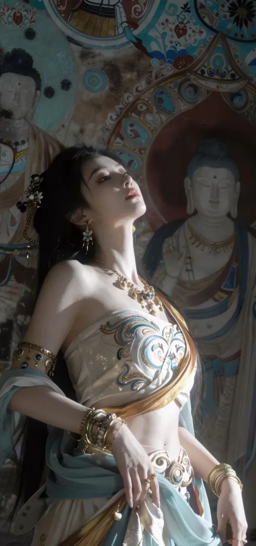 敦煌风美女手机壁纸｜古风壁画背景图片 - 清冷异域气质「哲风壁纸」