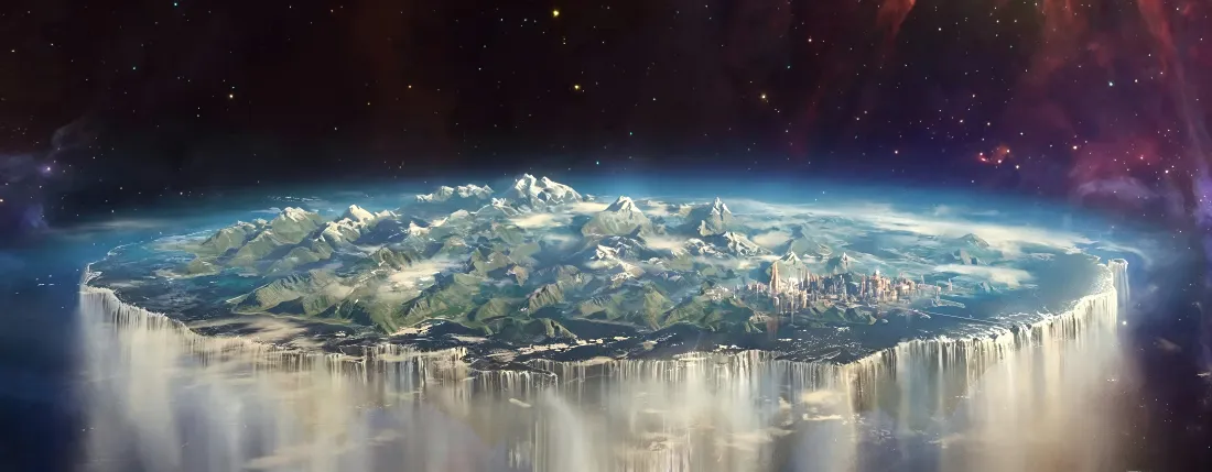 7k地平论概念壁纸|扁平地球宇宙背景图片 - 边缘瀑布场景「哲风壁纸」 7k地平论概念壁纸|扁平地球宇宙背景图片 - 边缘瀑布场景「哲风壁纸」