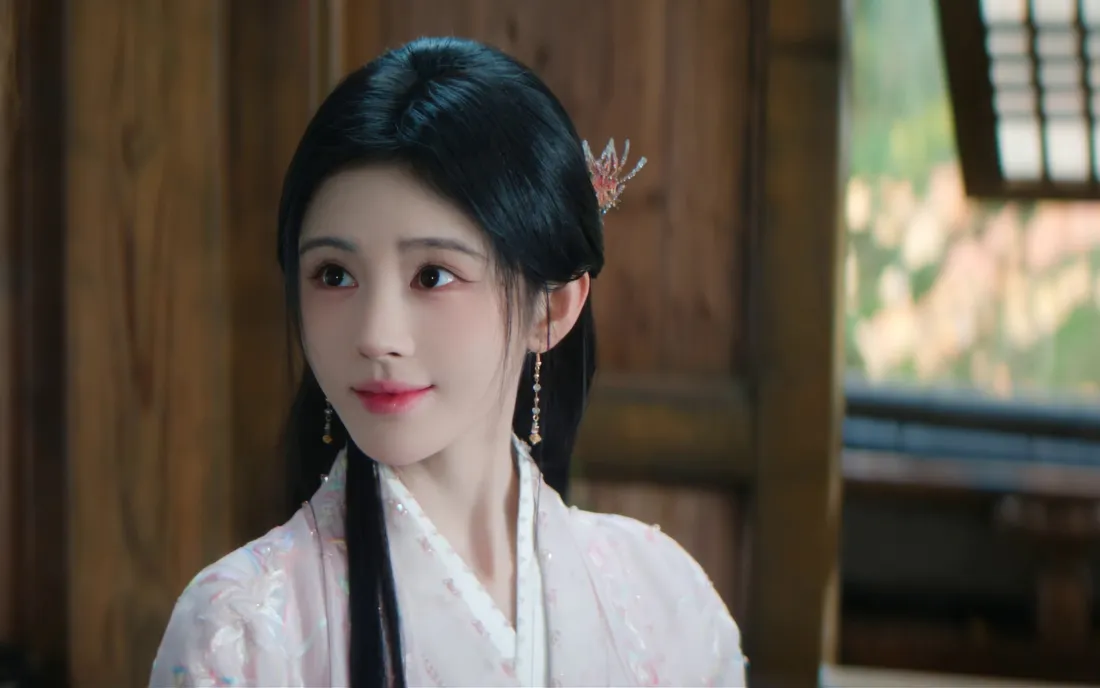3k鞠婧祎壁纸｜月鳞绮纪古装背景图片 - 白衣温婉造型「哲风壁纸」