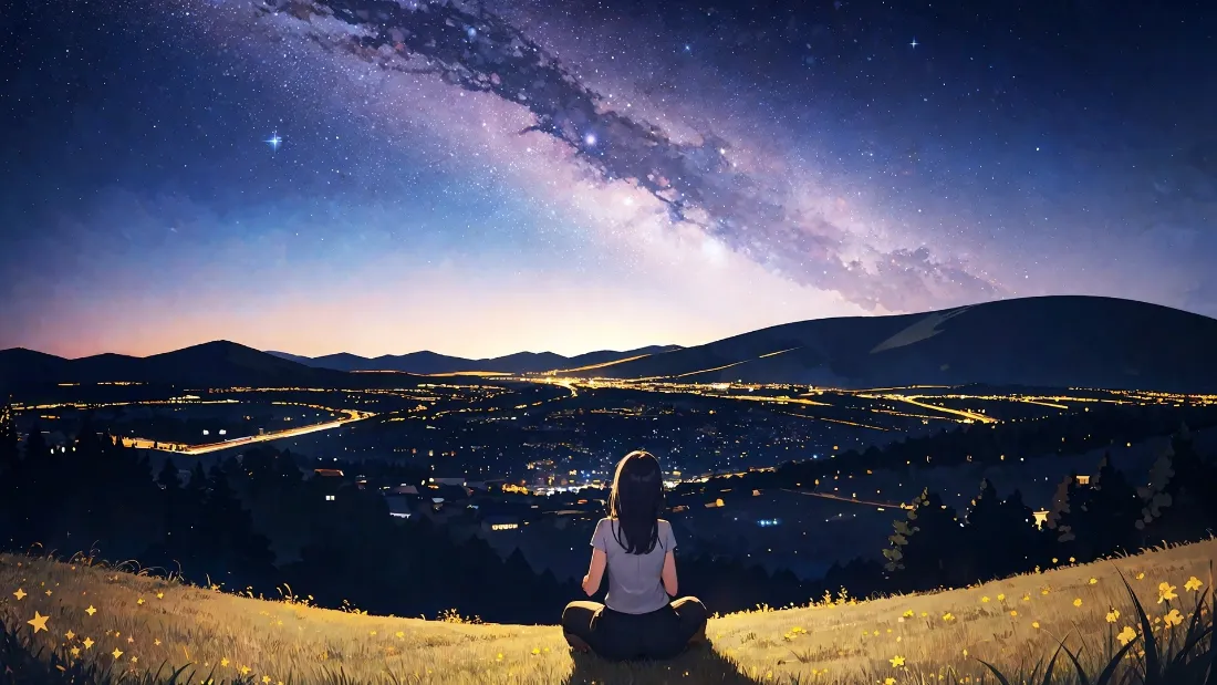 2k观星少女壁纸|山顶城市夜景背景图片 - 星空治愈氛围感「哲风壁纸」 2k观星少女壁纸|山顶城市夜景背景图片 - 星空治愈氛围感「哲风壁纸」