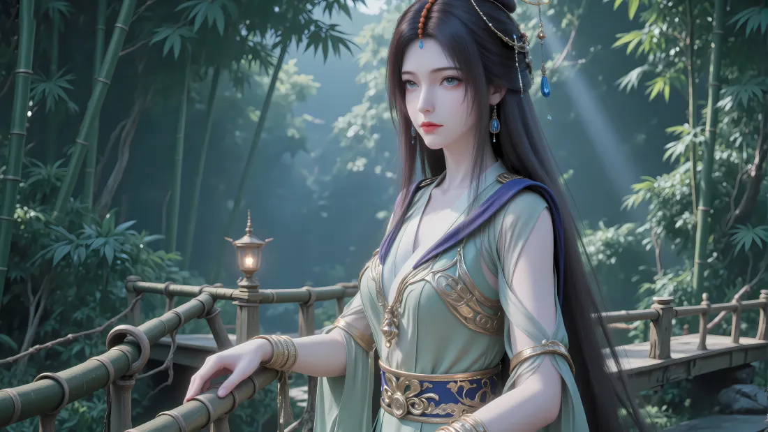 6k柳玉壁纸｜竹林古风背景图片 - 凡人修仙传3D仙侠人物「哲风壁纸」
