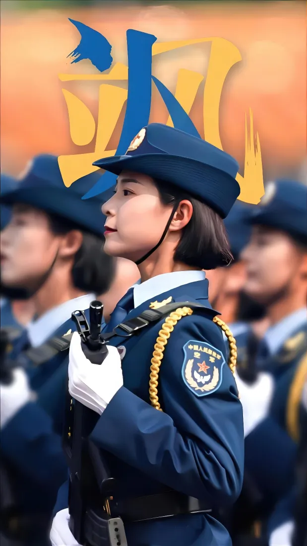 女仪仗兵手机壁纸｜爱国主题背景图片 - 飒爽军人风采「哲风壁纸」
