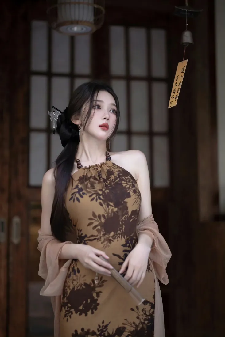 旗袍美女手机壁纸｜国风复古背景图片 - 新中式氛围感写真「哲风壁纸」