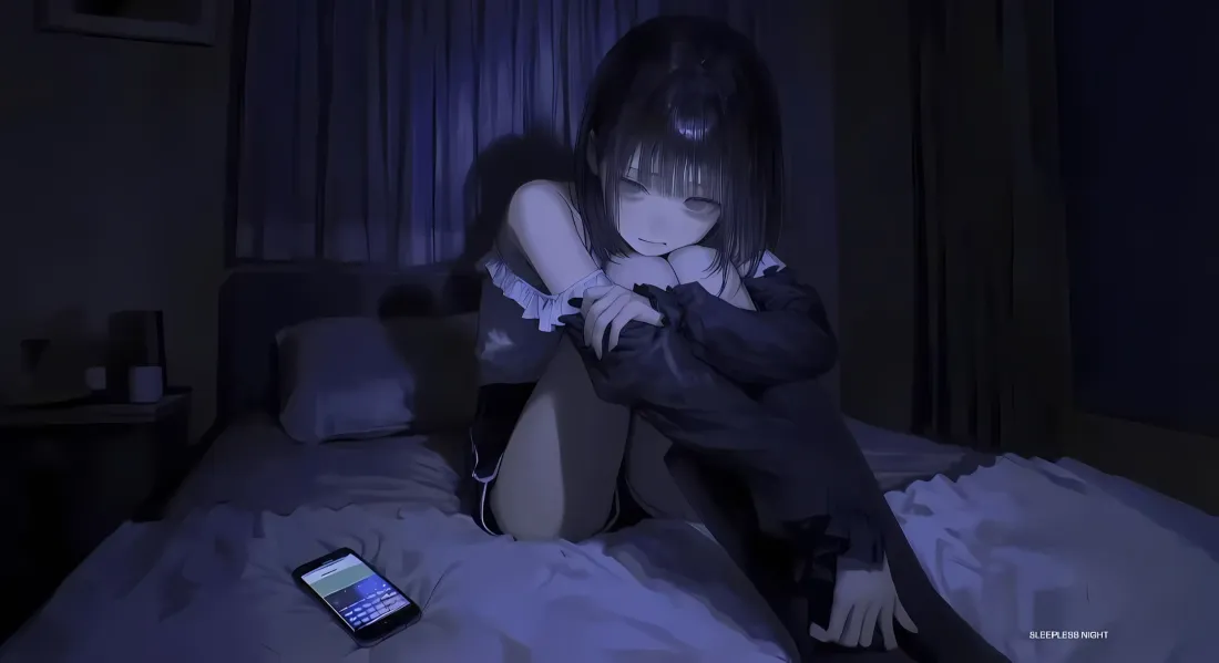 2k失眠少女壁纸|深夜卧室背景图片 - 独坐孤单氛围「哲风壁纸」 2k失眠少女壁纸|深夜卧室背景图片 - 独坐孤单氛围「哲风壁纸」