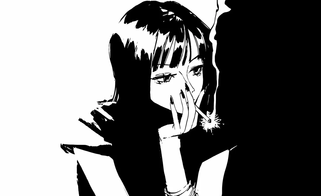 2k电锯人壁纸|拽酷女性角色背景图片 - 黑白漫画风格「哲风壁纸」 2k电锯人壁纸|拽酷女性角色背景图片 - 黑白漫画风格「哲风壁纸」