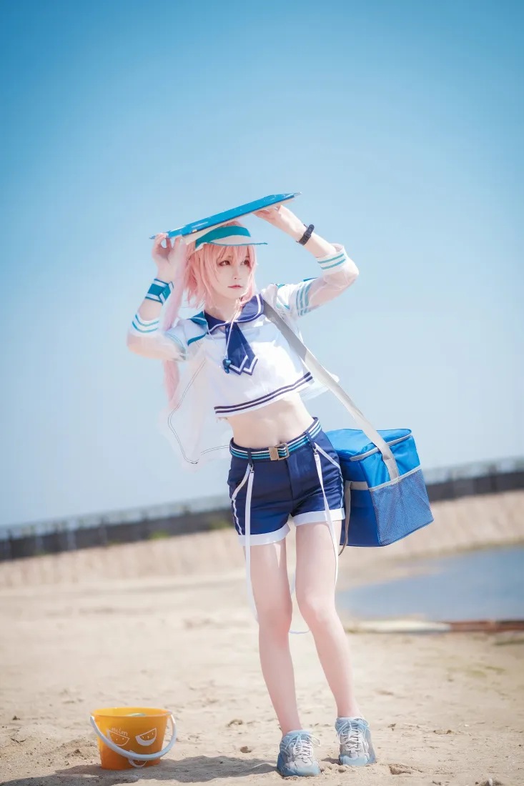 明日方舟安塞尔手机壁纸|沙滩海边背景图片 - yui金鱼cosplay「哲风壁纸」 明日方舟安塞尔手机壁纸|沙滩海边背景图片 - yui金鱼cosplay「哲风壁纸」
