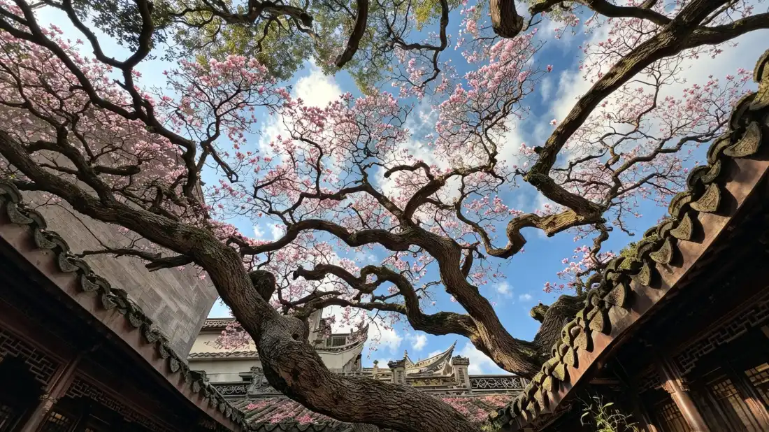 3k古巷花树壁纸|蓝天白云背景图片 - 春日治愈好看风景「哲风壁纸」 3k古巷花树壁纸|蓝天白云背景图片 - 春日治愈好看风景「哲风壁纸」