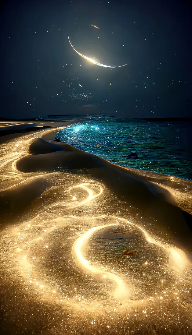月夜海滩手机壁纸|荧光海岸风景背景图片 - 静谧氛围感「哲风壁纸」 月夜海滩手机壁纸|荧光海岸风景背景图片 - 静谧氛围感「哲风壁纸」