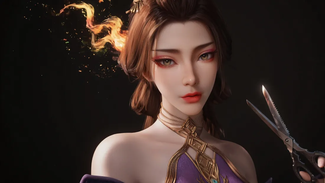 8k范静梅壁纸|凡人修仙传范夫人背景图片 - 古风持剪火焰御姐「哲风壁纸」 8k范静梅壁纸|凡人修仙传范夫人背景图片 - 古风持剪火焰御姐「哲风壁纸」