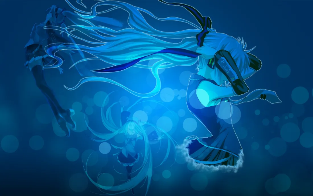 2k初音未来壁纸|蓝色光晕背景图片 - 飘逸长发少女「哲风壁纸」 2k初音未来壁纸|蓝色光晕背景图片 - 飘逸长发少女「哲风壁纸」