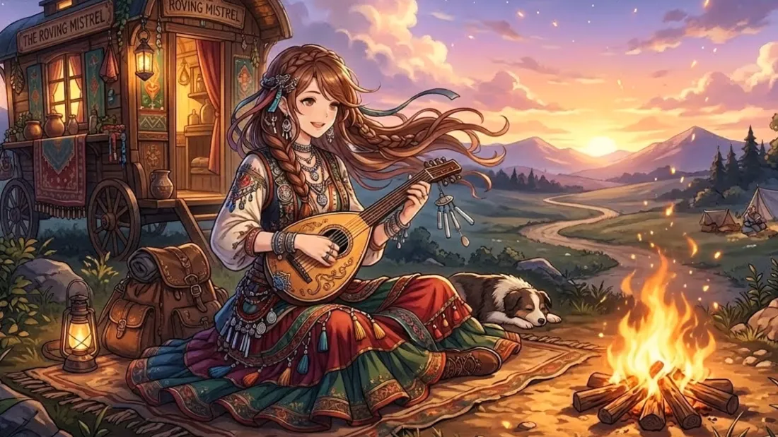4k弹奏乐器的少女壁纸|篝火草原背景图片 - 日落二次元插画「哲风壁纸」 4k弹奏乐器的少女壁纸|篝火草原背景图片 - 日落二次元插画「哲风壁纸」