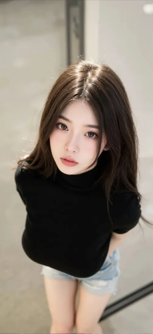 性感美女手机壁纸|简约室内背景图片 - 黑色高领穿搭写真「哲风壁纸」 性感美女手机壁纸|简约室内背景图片 - 黑色高领穿搭写真「哲风壁纸」