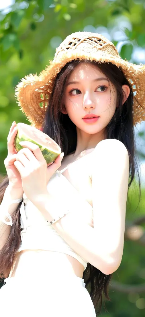 草帽美女手机壁纸|夏日绿植背景图片 - 纯白穿搭清新性感「哲风壁纸」 草帽美女手机壁纸|夏日绿植背景图片 - 纯白穿搭清新性感「哲风壁纸」